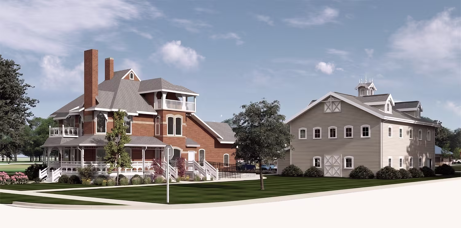 A visual preview of the new addition to the Brown Mansion property.